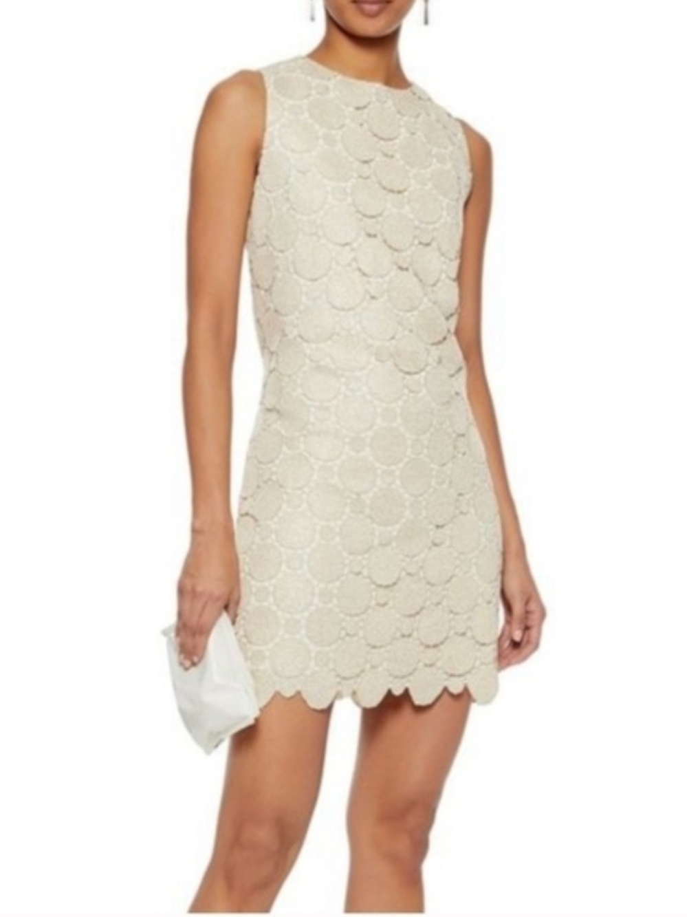 Alice + Olivia Clyde Gold Metallic Mini Dress Size 2